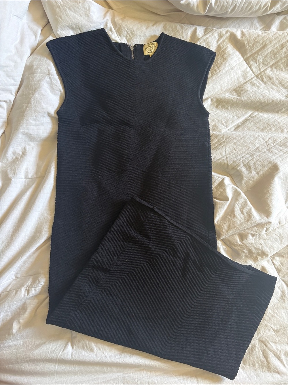 Torn, by Ronny kobo textured midi dress